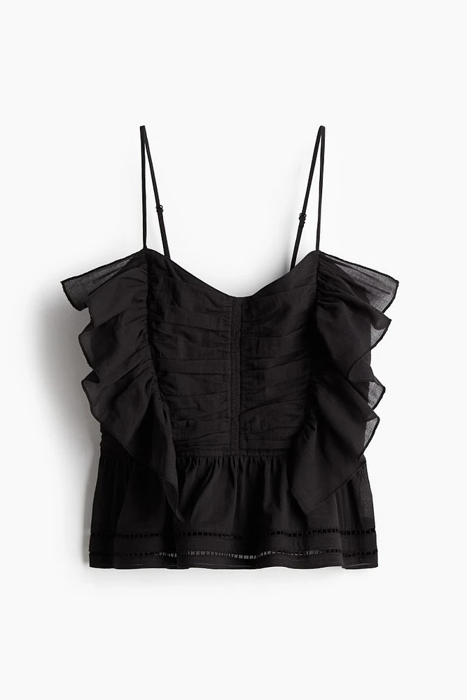 Ruffle-trimmed Camisole Top