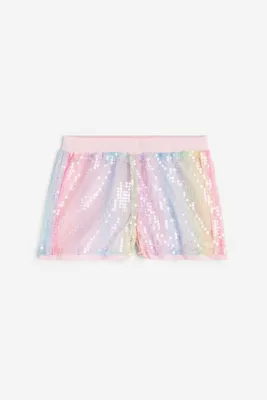 Sequined Pull-on Shorts