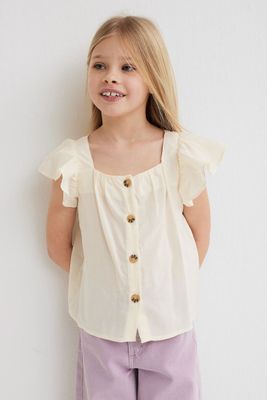 Butterfly-sleeved Blouse