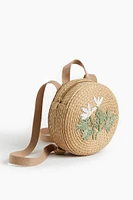 Round Paper Straw Backpack