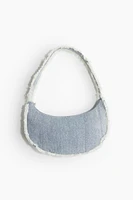 Frayed-edge Denim Shoulder Bag