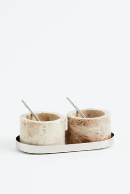 Marble Salt and Pepper Bowls