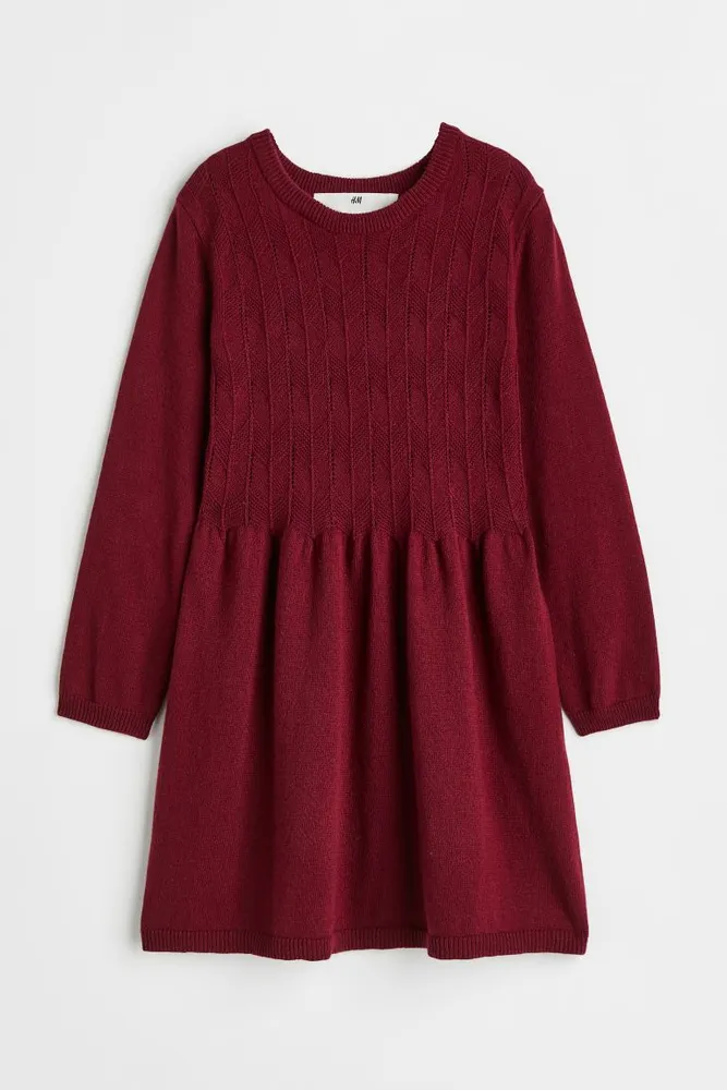 Textured-knit Dress
