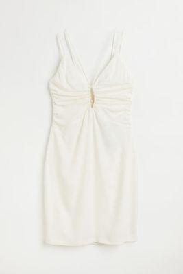Robe à encolure en V avec ouverture