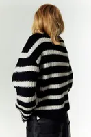 Rib-knit Cardigan