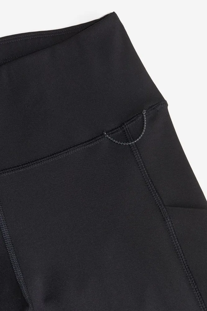 DryMove™ Warm pocket-detail sports tights