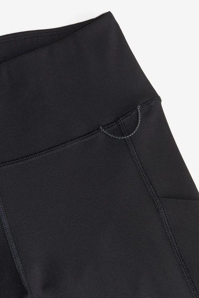 DryMove™ Warm Running Tights with Pocket Detail - Black - Ladies