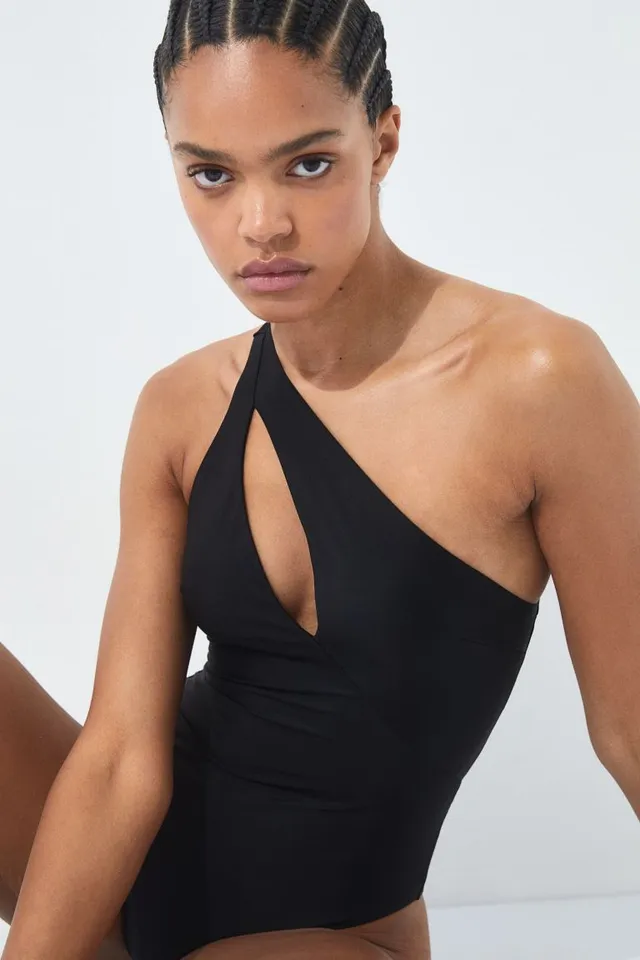 One-Shoulder Pucker Swimsuit for Women