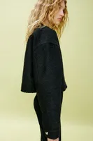 Oversized Button-front Jacket