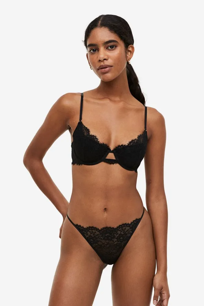 H & M Women Clothing Women Sexy Lace Ruffled Bra Straps Chest Underwear (No  Underwire) Primark Shop Online, black, 34C : : Fashion