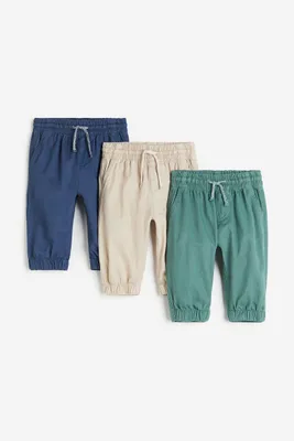 3-pack Twill Joggers