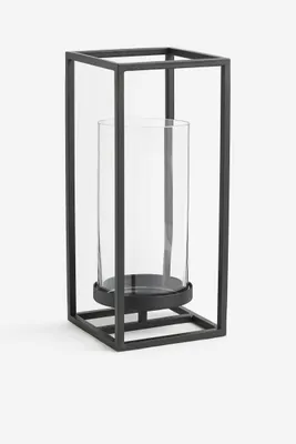 Metal and Glass Candle Lantern