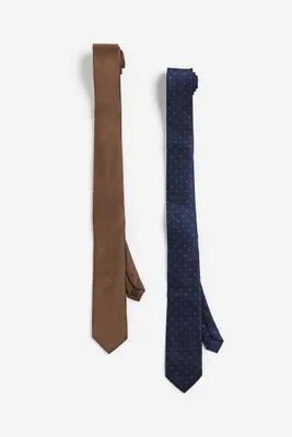 Lot de 2 cravates en satin