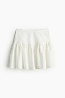 Linen-blend Flared Skirt
