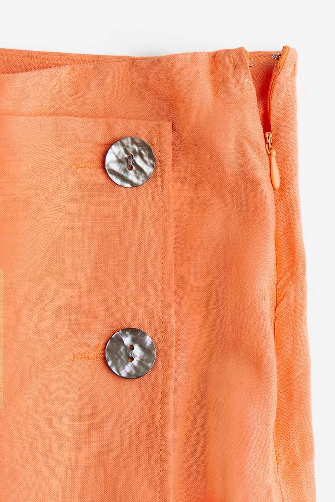 Button-front Skirt