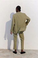 Linen-blend Blazer