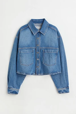 Cropped Denim Overshirt