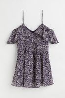Sleeveless Flounce-trimmed Dress