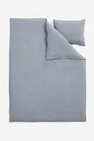 Washed Cotton Twin Duvet Cover Set