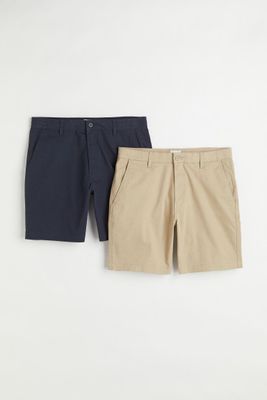 2-pack Regular Fit Cotton Chino Shorts