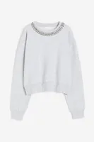 Rhinestone-detail Sweatshirt