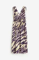 Draped Tie-detail Dress