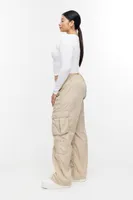 Curvy Fit Cotton Cargo Pants