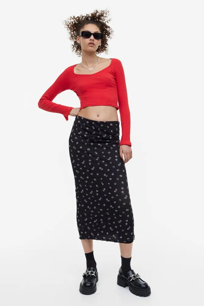 Kasper Petite Houndstooth Pencil Skirt