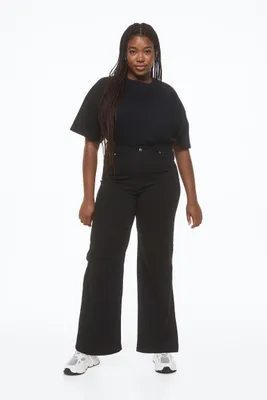 H&M+ Wide-leg Twill Pants