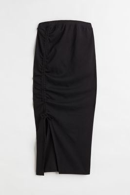 MAMA Drawstring-detail Jersey Skirt