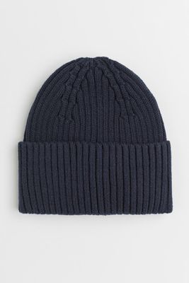 Rib-knit Cotton Hat