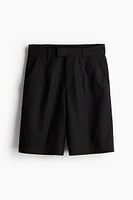 Dressy Linen-blend Shorts