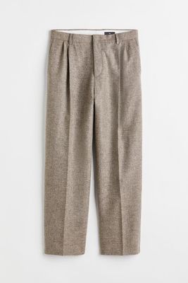Loose Fit Wool-blend Suit Pants