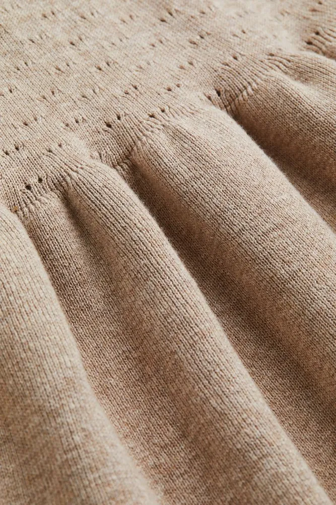 Pointelle-knit Cotton Dress