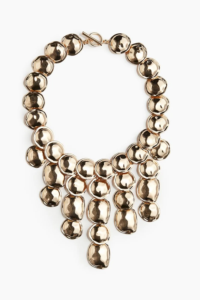 Short Metal-Disc Necklace