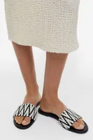 Jacquard-weave Mules