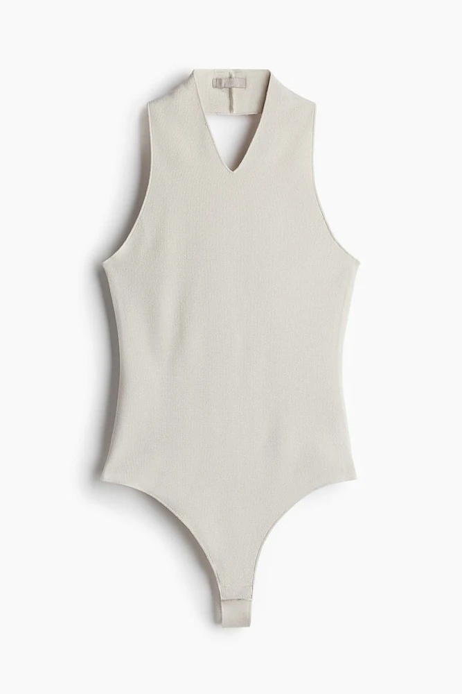 Halterneck Thong Bodysuit