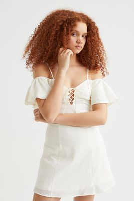 Open-shoulder Dress with Lacing