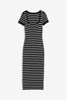 Rib-knit Midi Dress