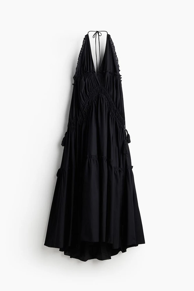 Drawstring-detail Halterneck Dress