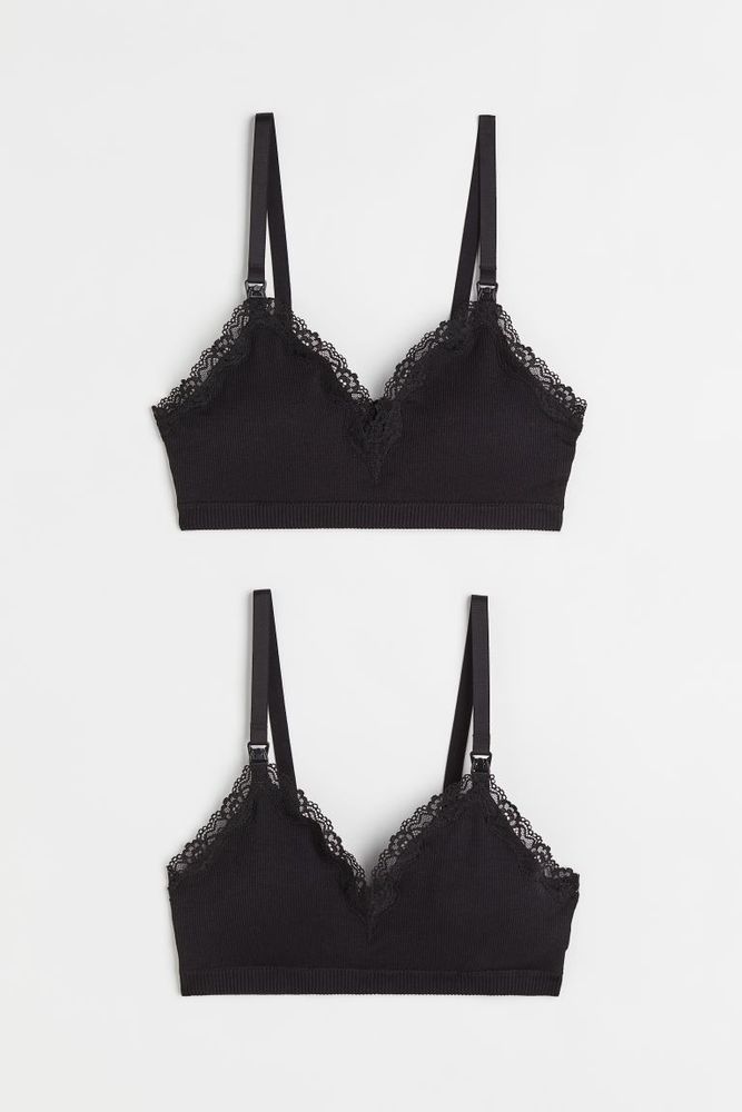 H&M 2-pack Padded Soft-cup Cotton Bras