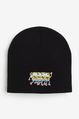 Beanie with Printed Motif