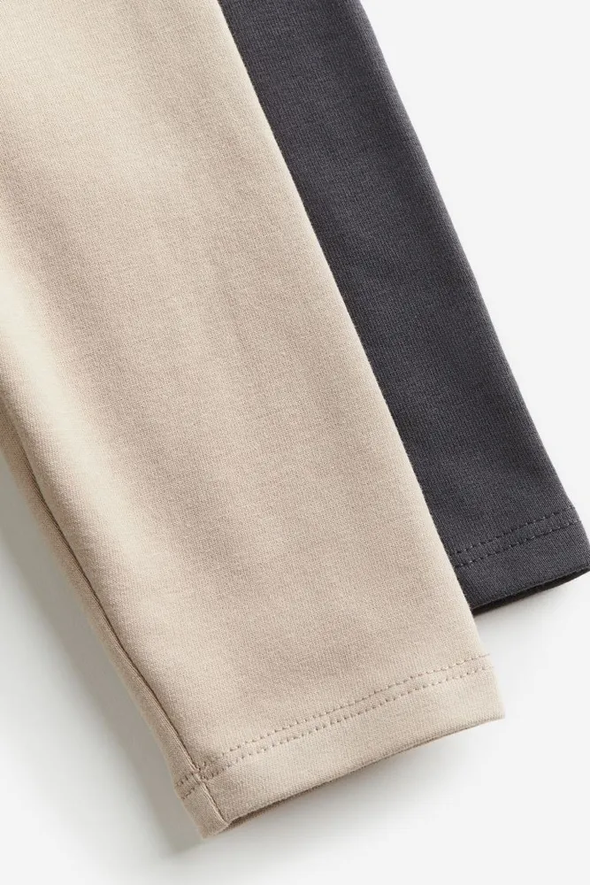 2-pack Cotton Leggings with Brushed Inside