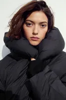 Down Jacket with Large Collar