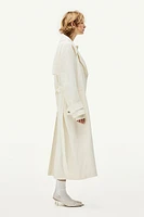 Linen-blend Trench Coat