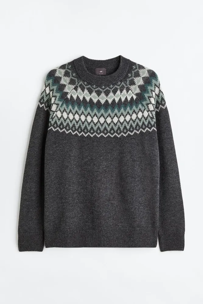 Relaxed Fit Jacquard-knit Sweater