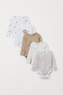 5-pack Long-sleeved Bodysuits