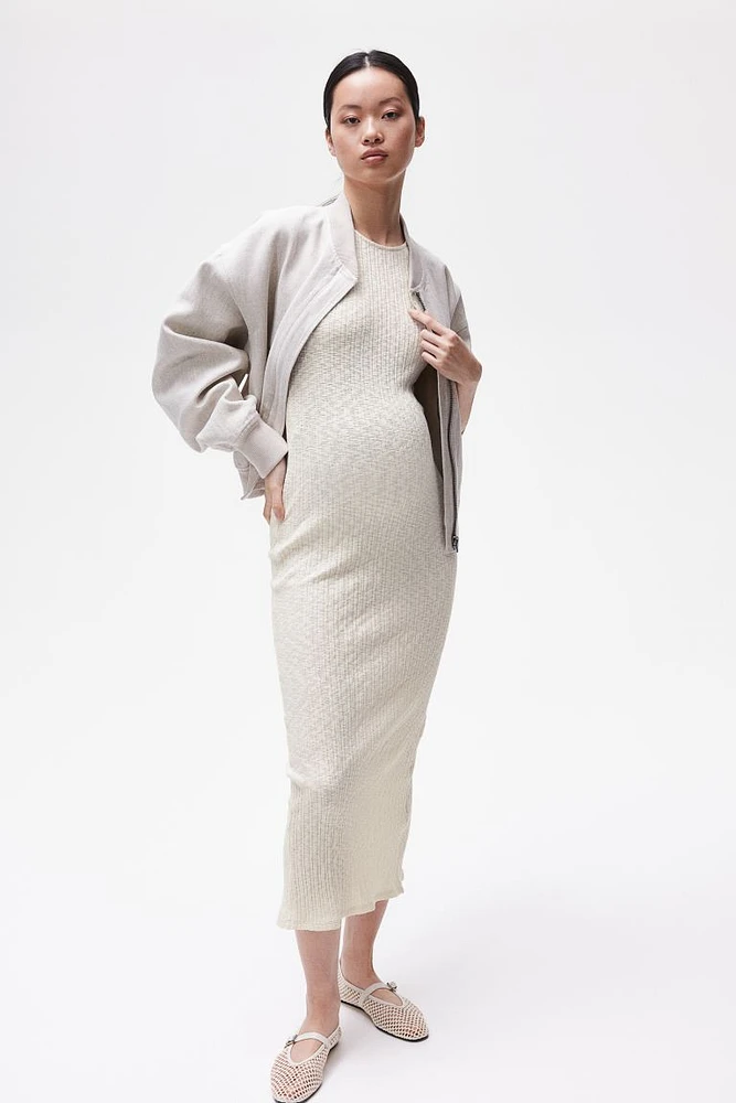 MAMA Ribbed Jersey Dress