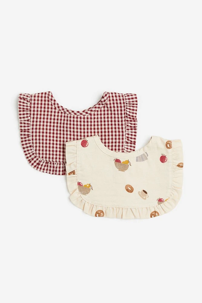 2-pack Ruffle-trimmed Bibs