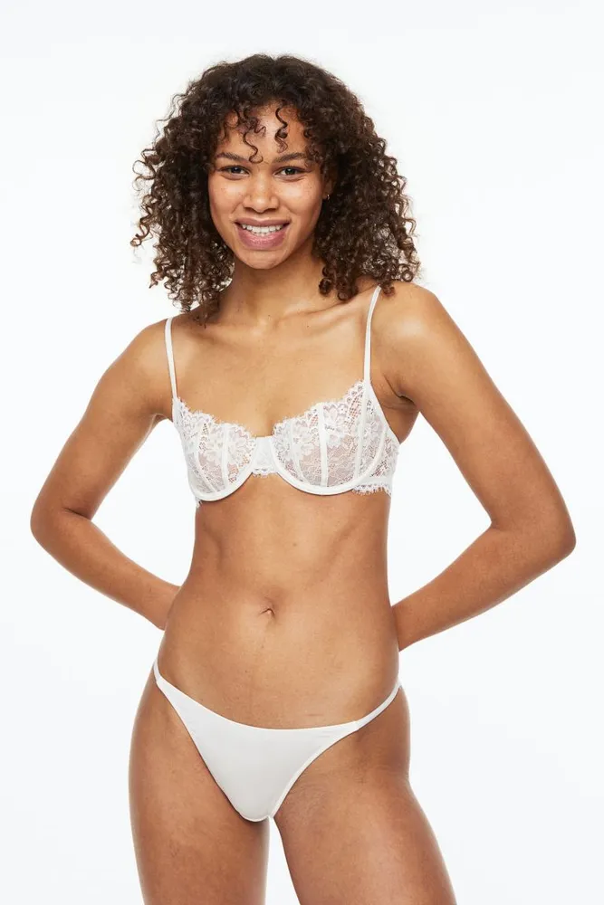 H&M Non-padded Lace Balconette Bra